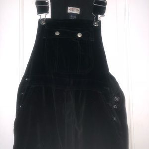 Black Velvet Overalls